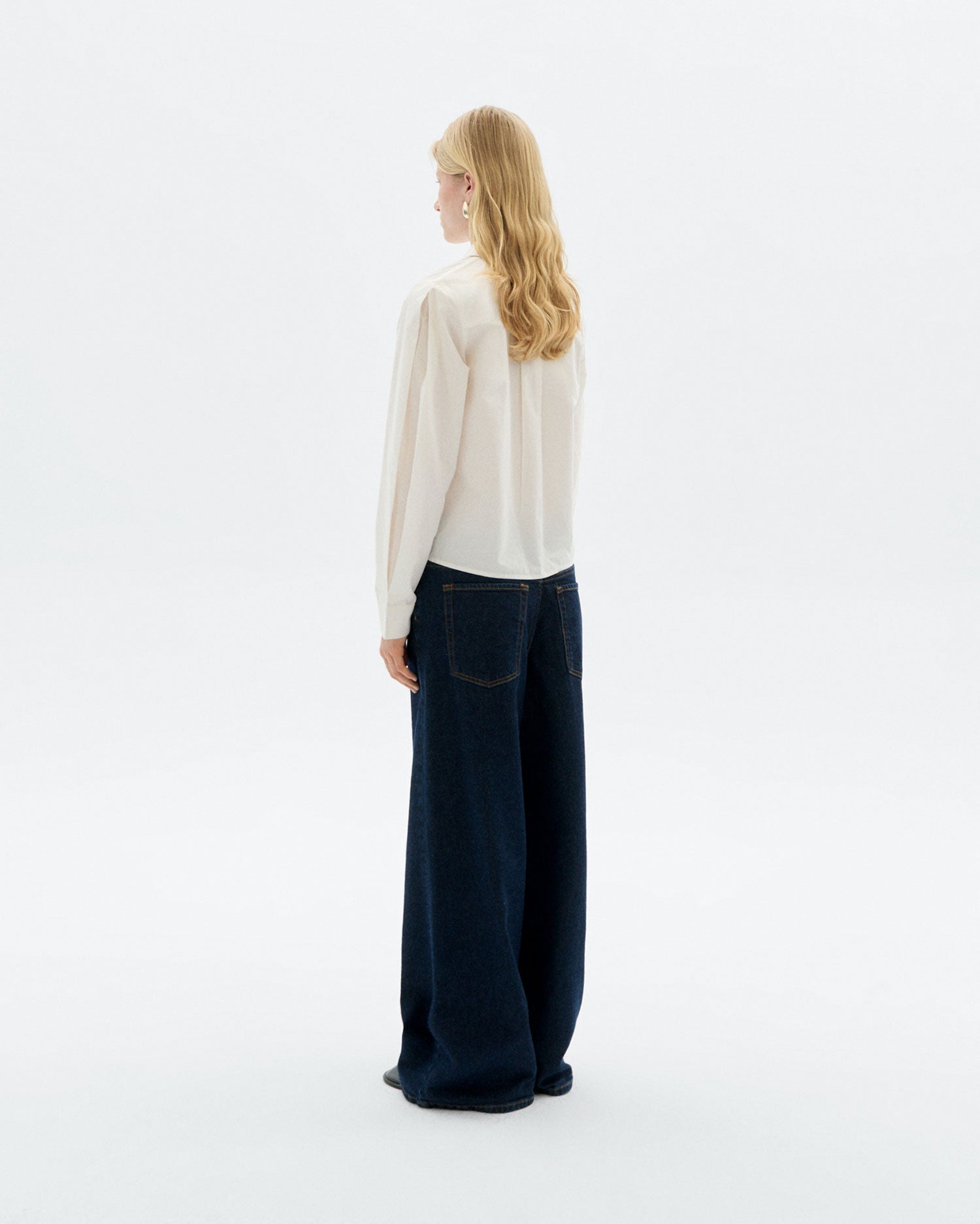 Blusa poplin blanca Duna sostenible - 4