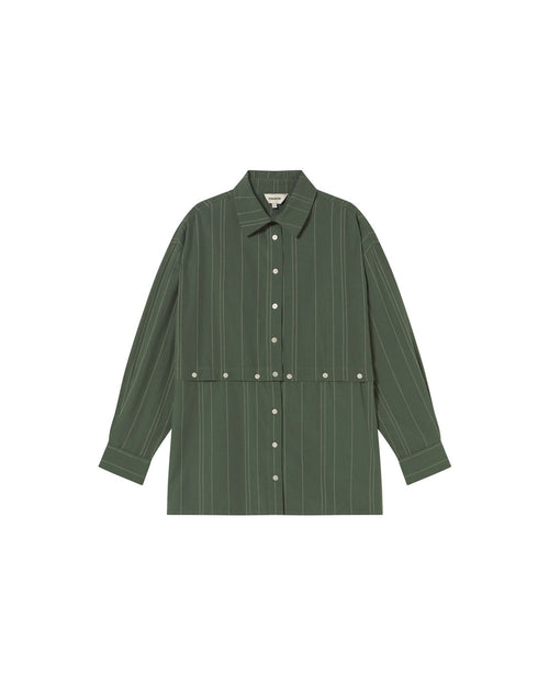 Blusa verde desmontable Nataly sostenible silueta - 1