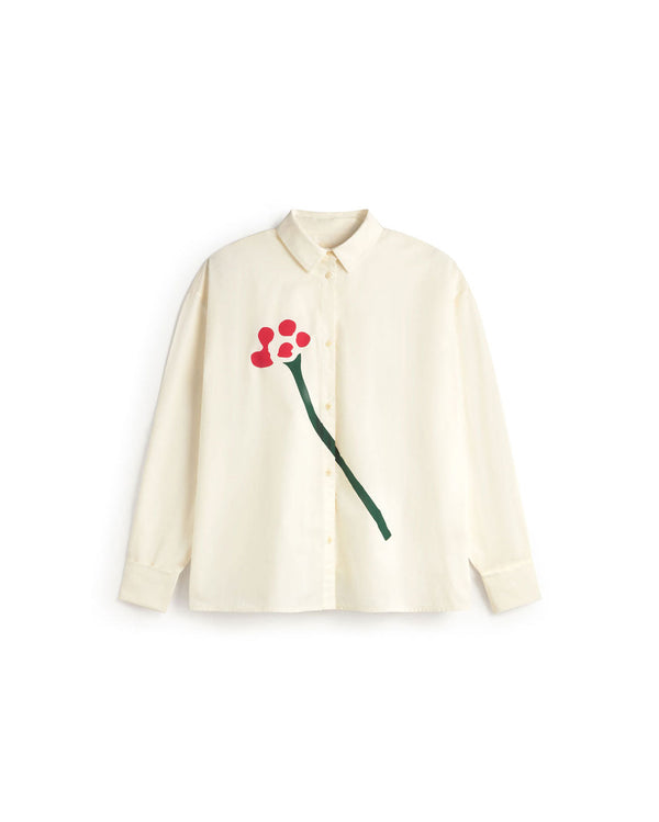 Blusa popelina flor Juana sostenible silueta - 1