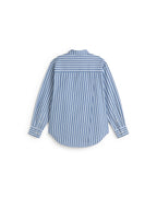 Camisa oversize rayas azul Odelia sostenible silueta - 3