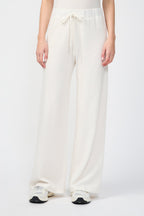Pantalon Ample À Jambes Larges - Oyster - Femme