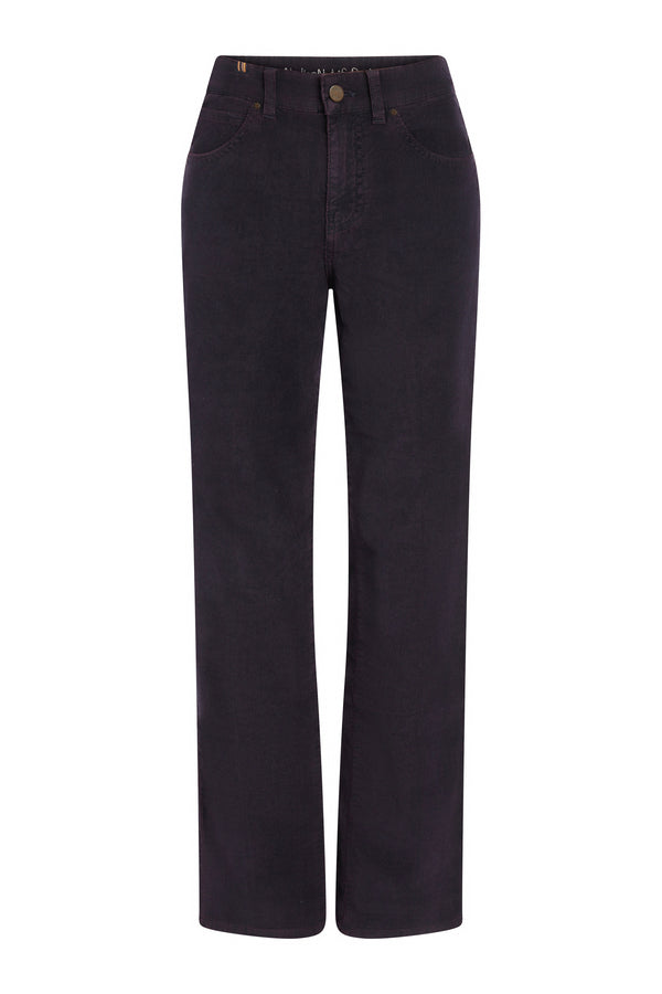 Pantacourt Droit Capri Corduroy - Wine - Femme