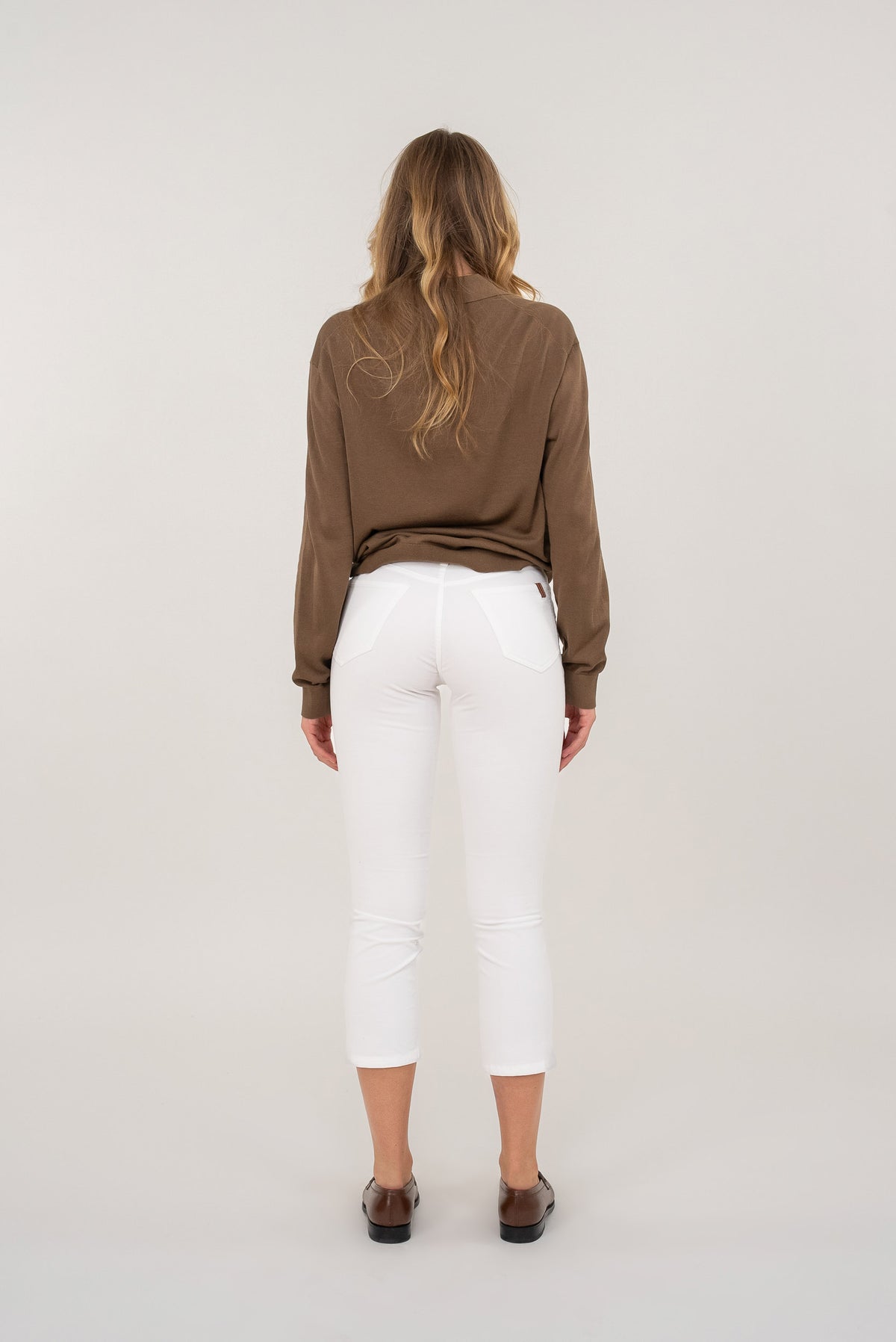 Pantalon Bootcut Court Nerium Cropped Smooth Velvet - Blanc - Femme