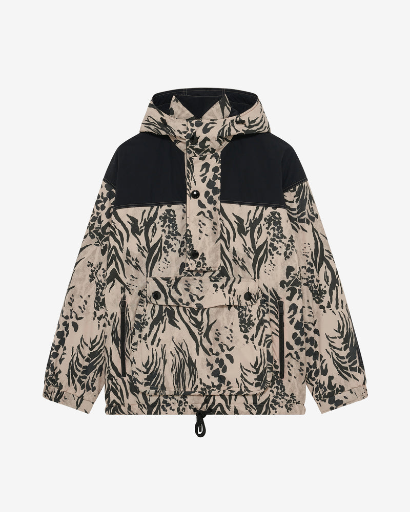 Veste Anorak À Imprimé Zèbre - Ivory