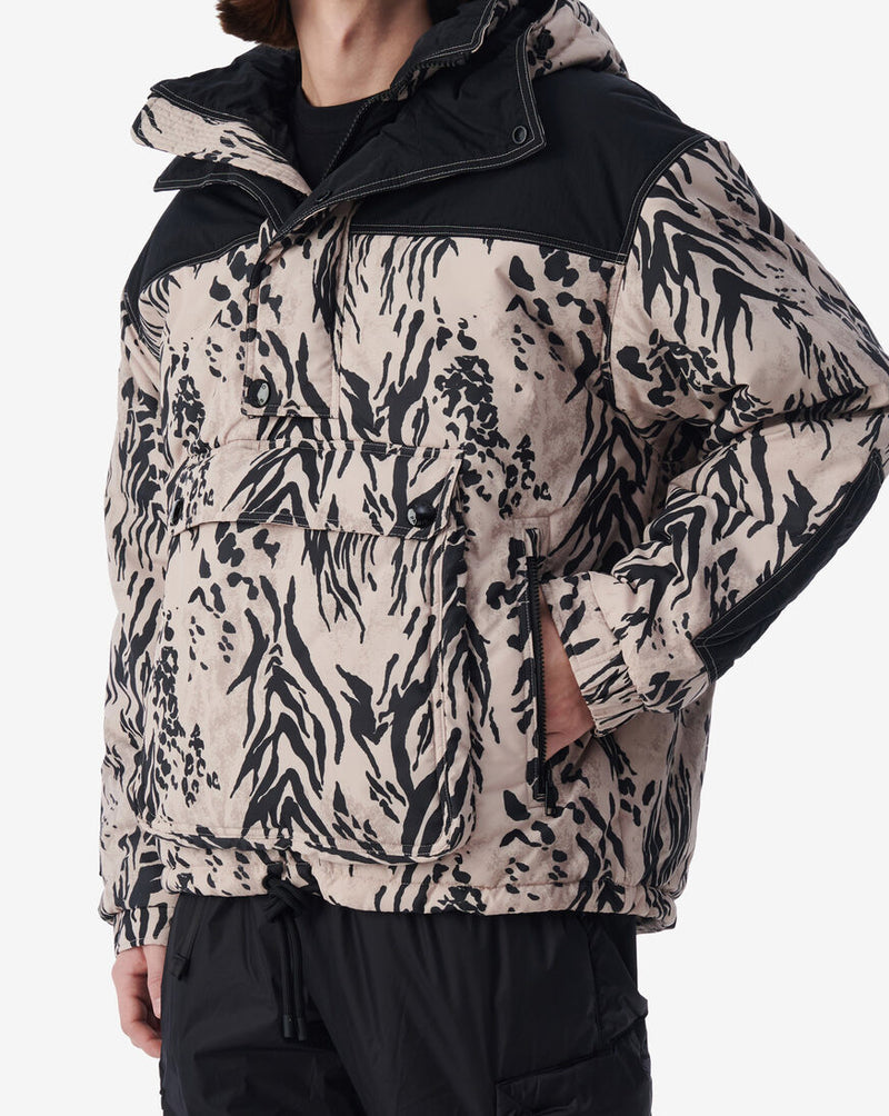 Veste Anorak À Imprimé Zèbre - Ivory