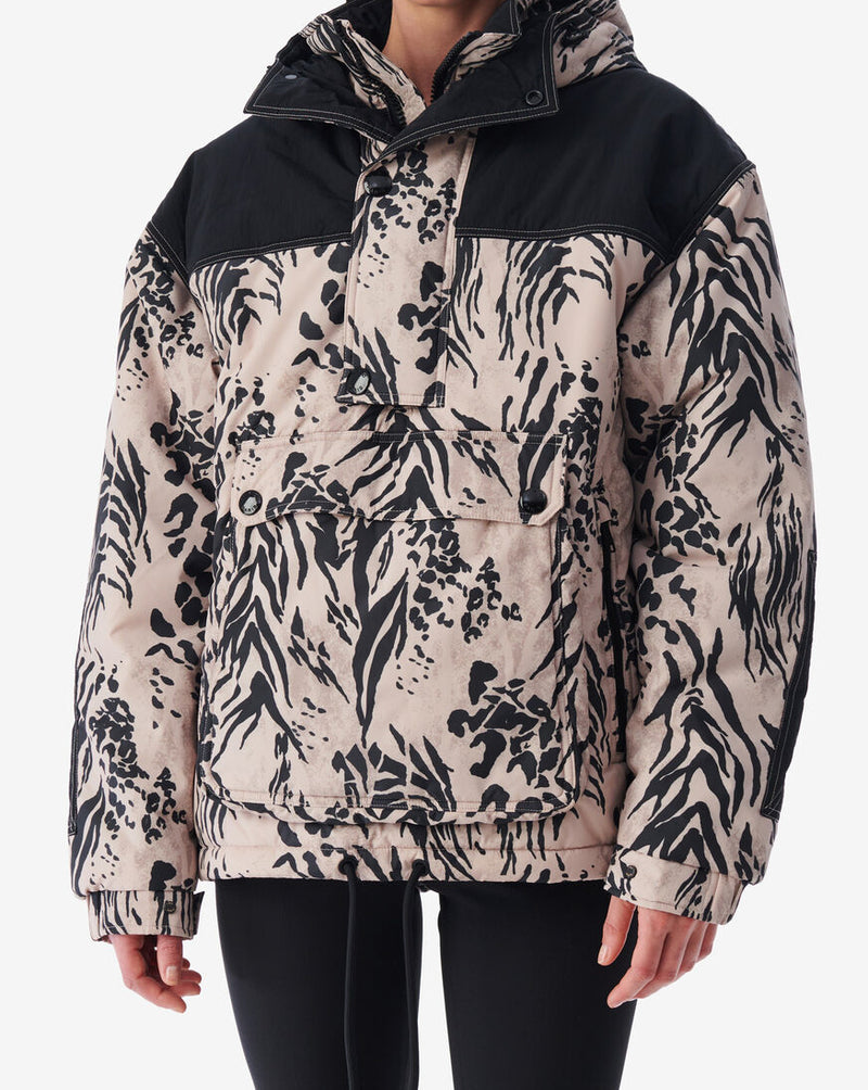 Veste Anorak À Imprimé Zèbre - Ivory