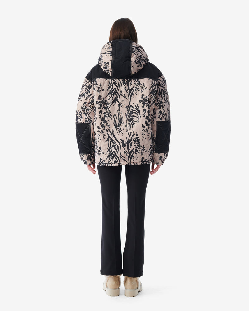 Veste Anorak À Imprimé Zèbre - Ivory