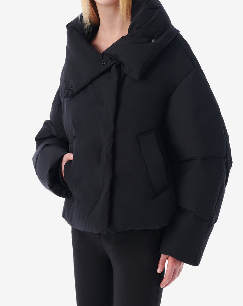 Doudoune Oversize À Capuche - Black