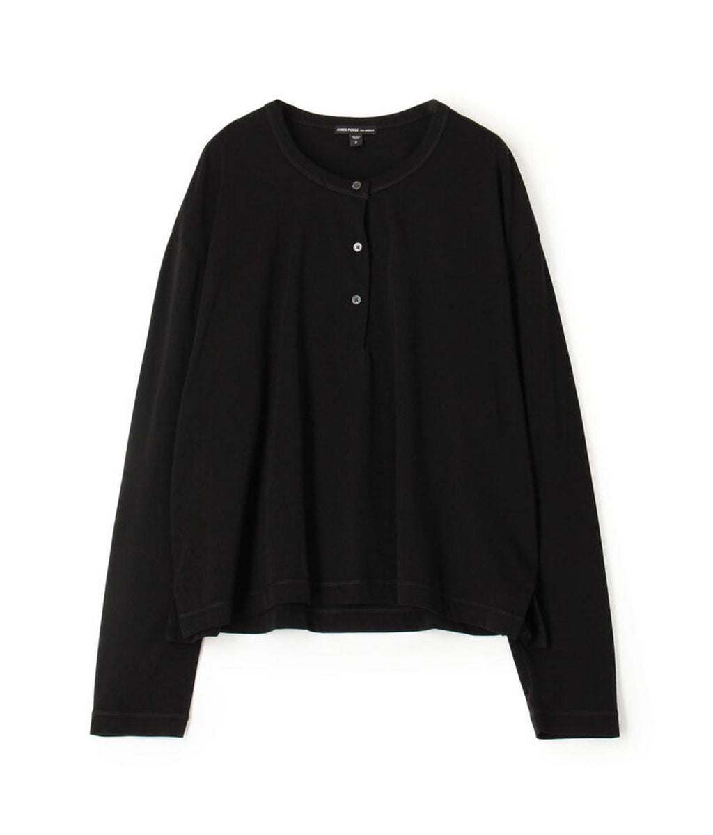 Henley Clean Finish Top - Black - Women