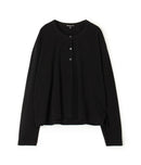 Henley Clean Finish Jersey - Black - Women's