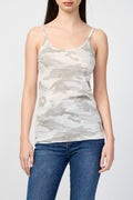 Sheer Jersey Camouflage Tank Top - Dust Camo - Women