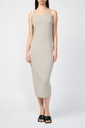 Robe Débardeur En Jersey Crêpe Mat - Mineral - Femme