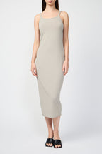 Robe Débardeur En Jersey Crêpe Mat - Mineral - Femme