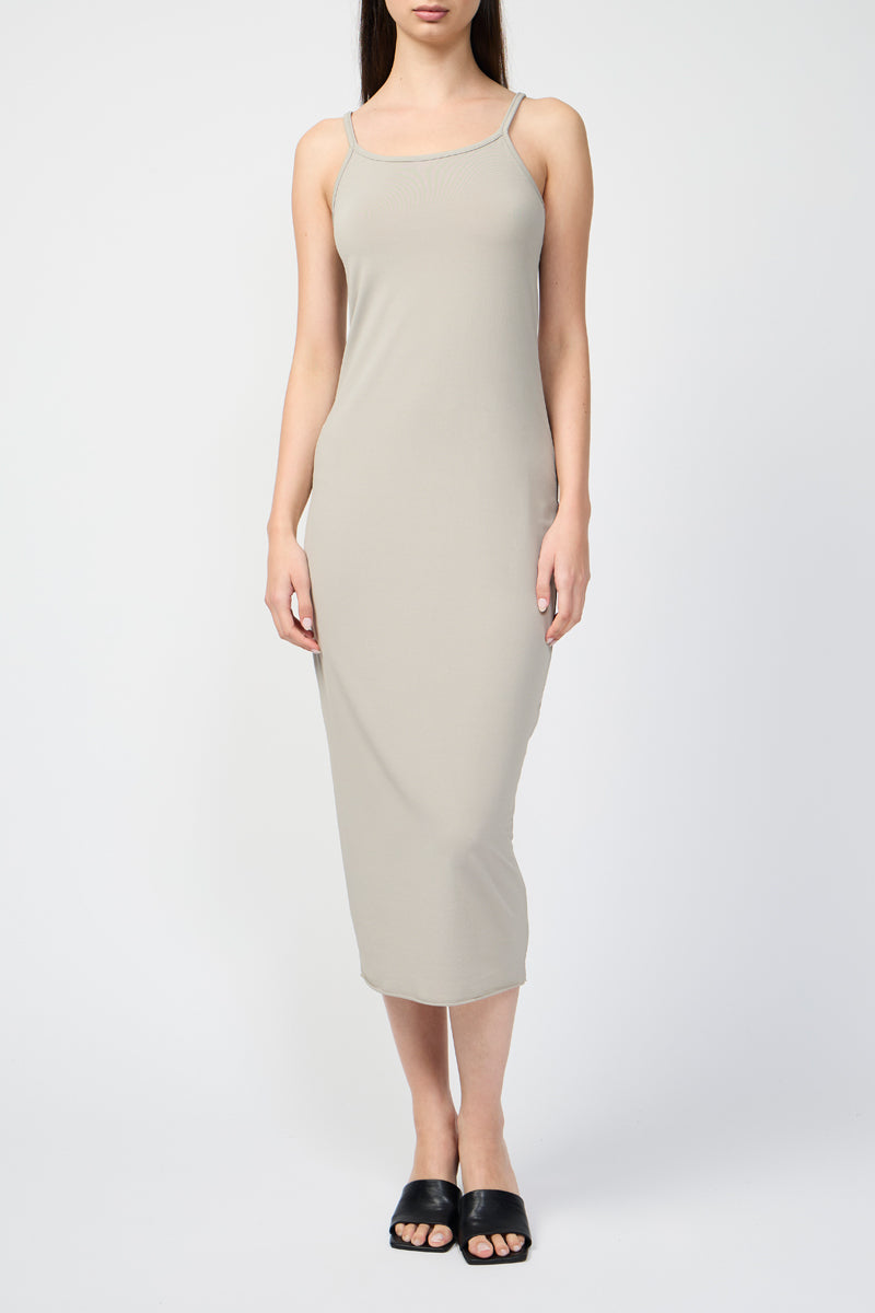 Robe Débardeur En Jersey Crêpe Mat - Mineral - Femme