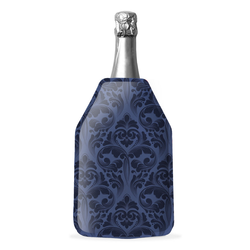 Rafraîchisseur De Bouteille Souple - Décor Damassé Bleu