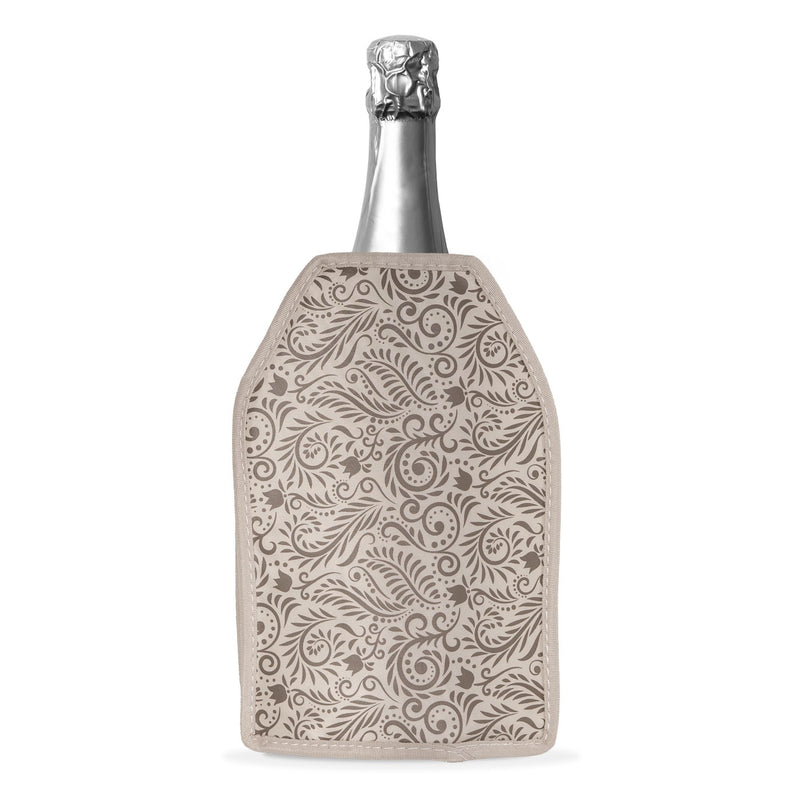 Enfriador de botellas blando - Decoración damasco gris