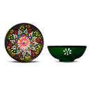 Set Of 6 Ceramic Cups With Handmade Relief Decoration