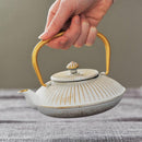 Cast Iron Teapot - White