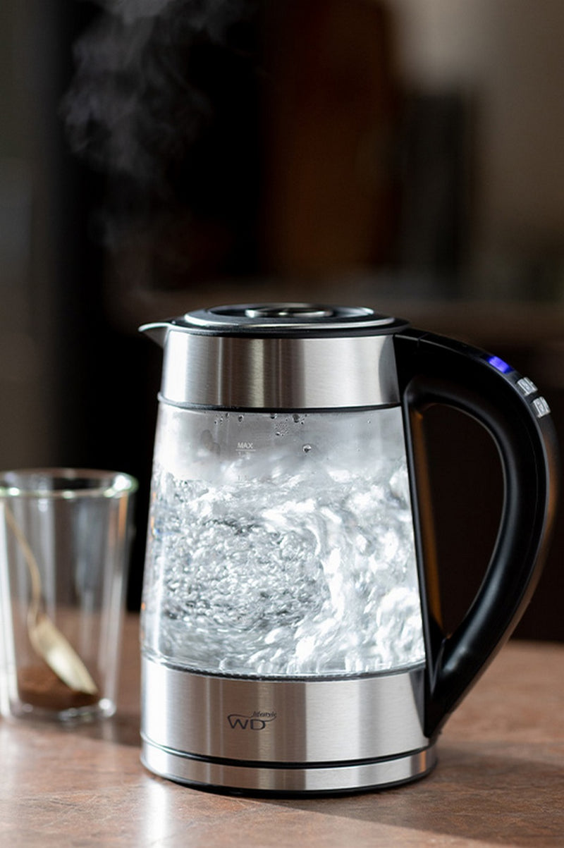 Bouilloire Électrique En Acier Inoxydable Et Verre Borosilicate