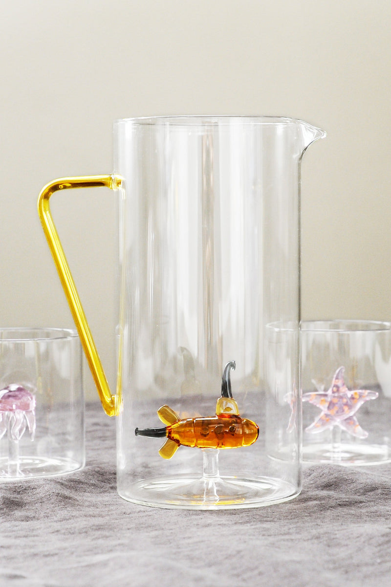 Borosilicate Glass Pitcher - Submarine Figurine