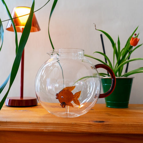 Borosilicate Glass Pitcher - Little Fish Figurine