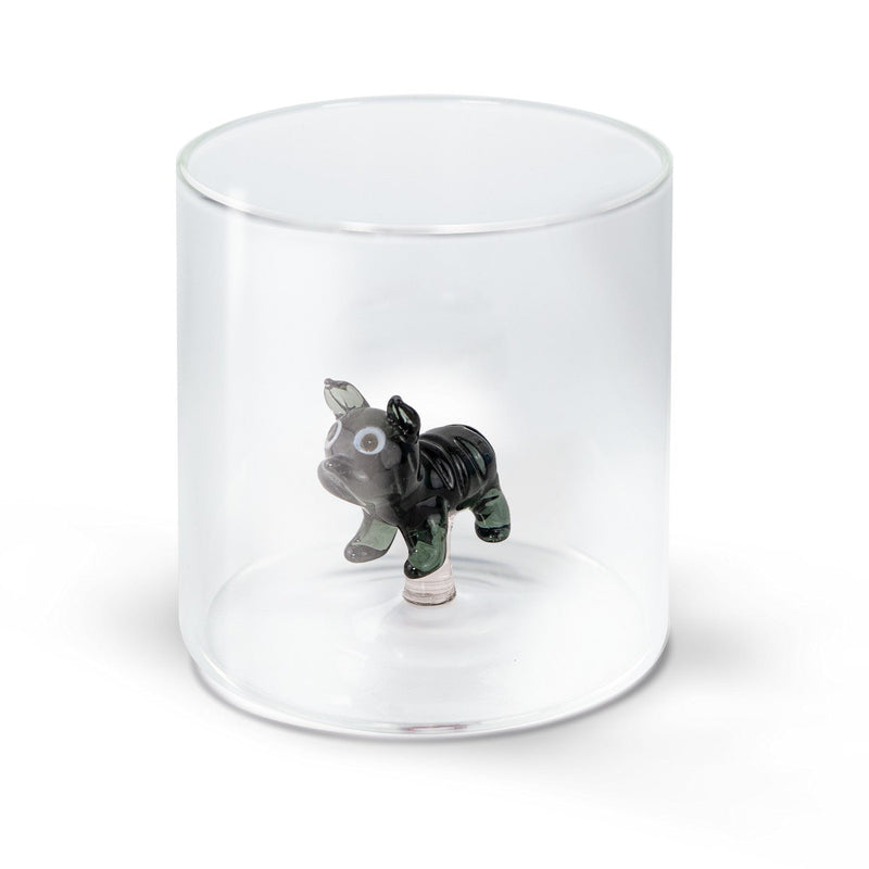 Monterey - Lot De 2 Gobelets Bulldog Français - Verre Borosilicate