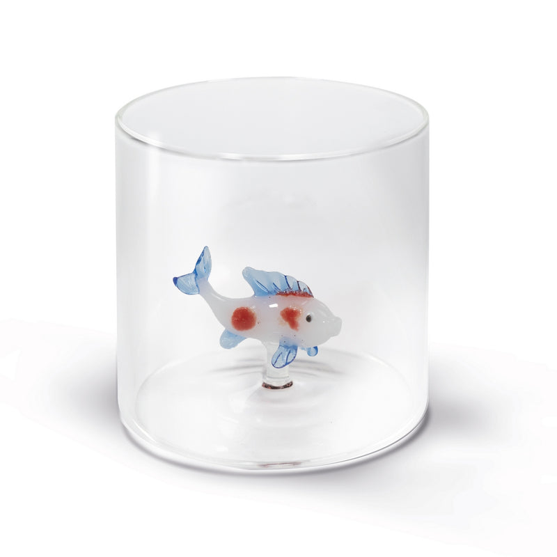 Vaso de vidrio de borosilicato - Figura de carpa