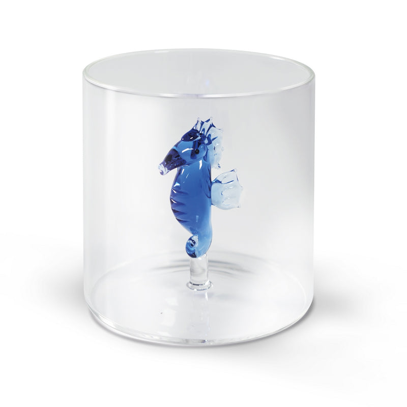 Vaso de vidrio de borosilicato - Figura de caballito de mar