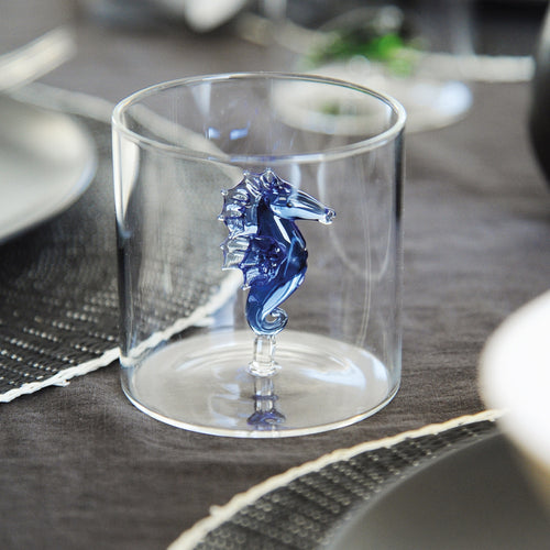 Gobelet En Verre Borosilicate - Figurine Hippocampe