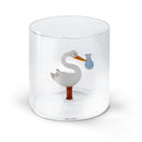Monterey - Lot De 2 Gobelets Cigogne Porte-Bébé Bleus - Verre Borosilicate