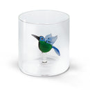 Borosilicate Glass Tumbler - Hummingbird Figurine
