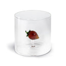Borosilicate Glass Tumbler - Strawberry Figurine