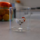 Monterey - Lot De 2 Gobelets Poule Blanches - Verre Borosilicate