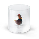 Borosilicate Glass Tumbler - Hen Figurine