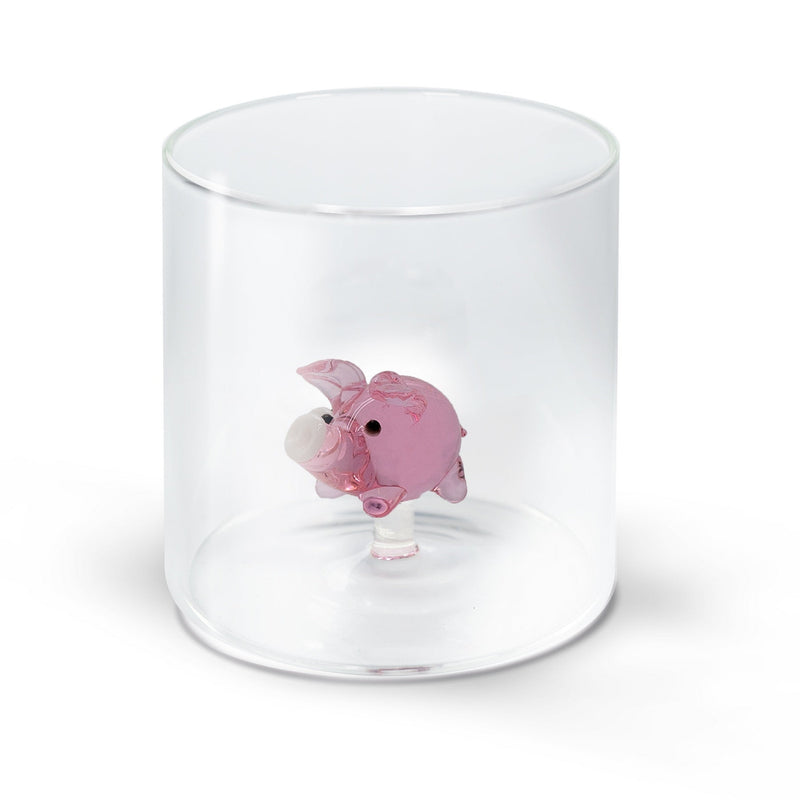 Monterey - Lot De 2 Gobelets Petit Cochons - Verre Borosilicate