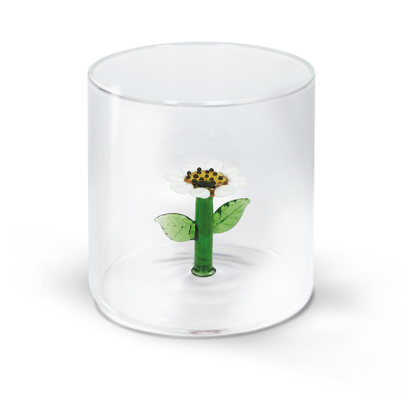 Juego De 4 Vasos De Vidrio Borosilicato - Figura Margarita