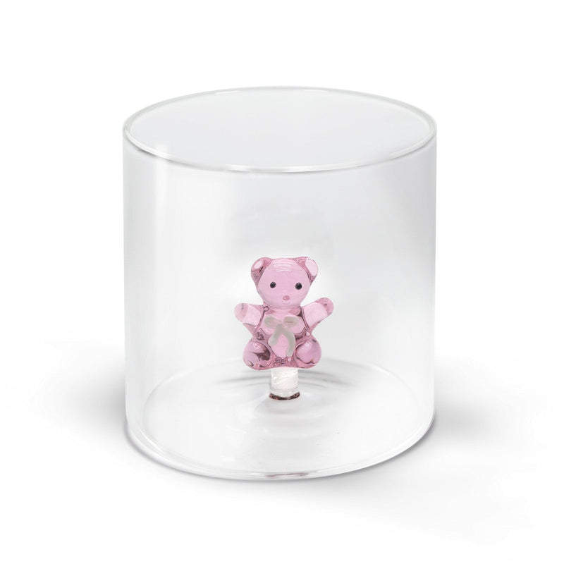 Monterey - Lot De 2 Gobelets Peluche Roses - Verre Borosilicate