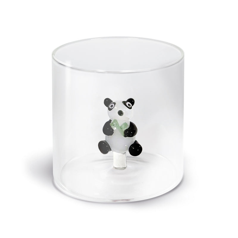 Borosilicate Glass Tumbler - Panda Figurine