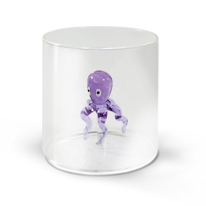 Vaso de vidrio de borosilicato - Figura de pulpo