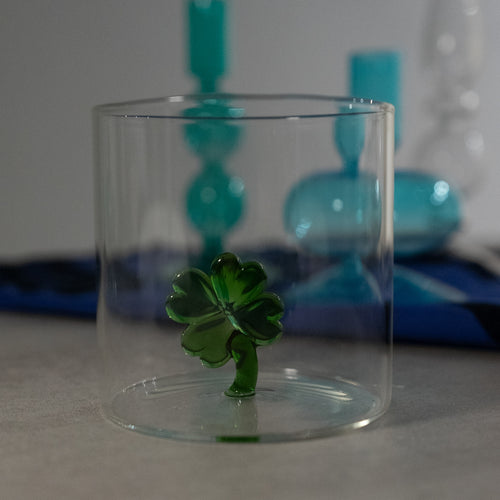 Borosilicate Glass Tumbler - Quatre-Feuilles Figurine