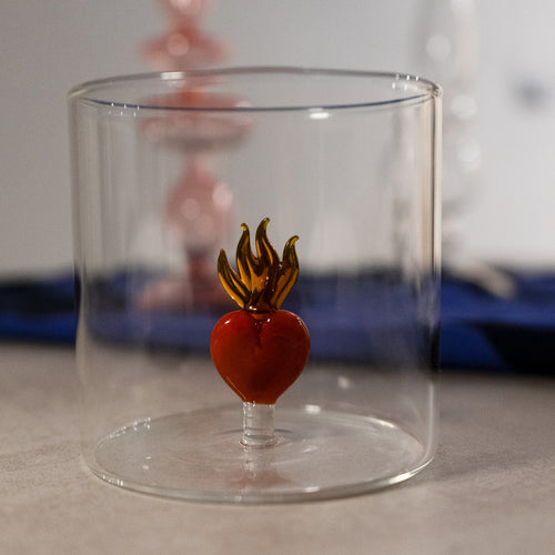Borosilicate Glass Goblet - Sacred Heart Figurine