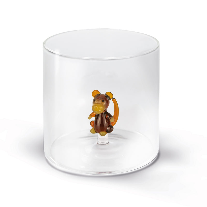 Gobelet En Verre Borosilicate - Figurine Singe