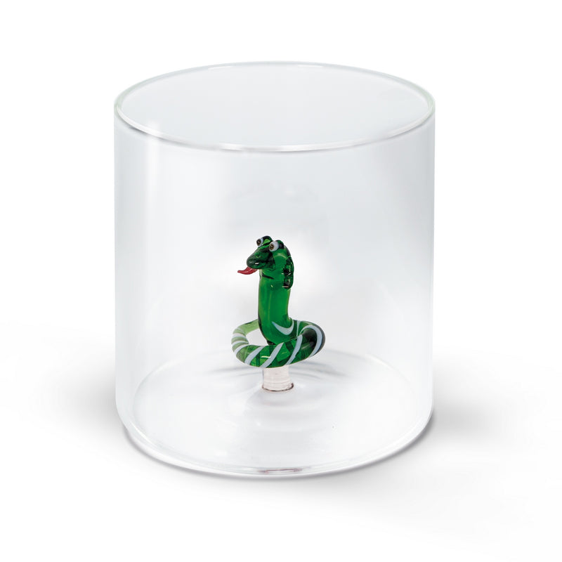 Vaso de vidrio de borosilicato - Figura de serpiente