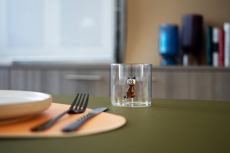 Gobelet En Verre Borosilicate - Figurine Chat Siamois