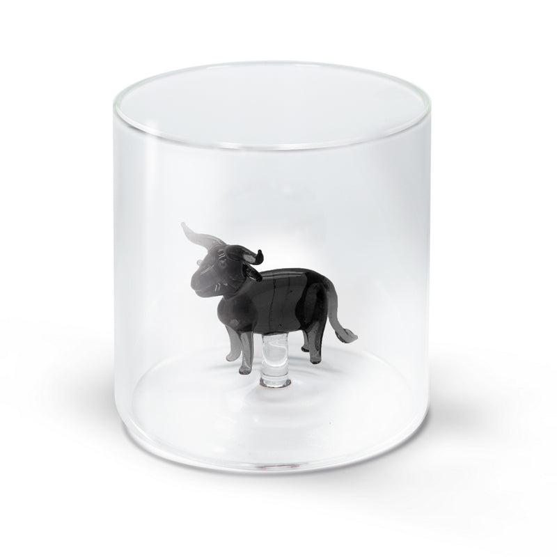 Gobelet En Verre Borosilicate - Figurine Taureau