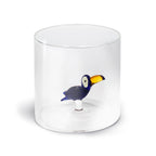 Borosilicate Glass Cup - Toucan Figurine