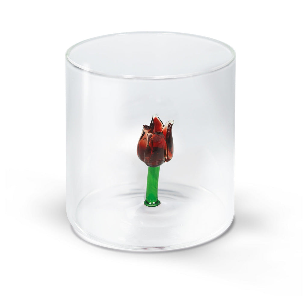 Lote De 4 Vasos De Vidrio Borosilicato - Figura Tulipa