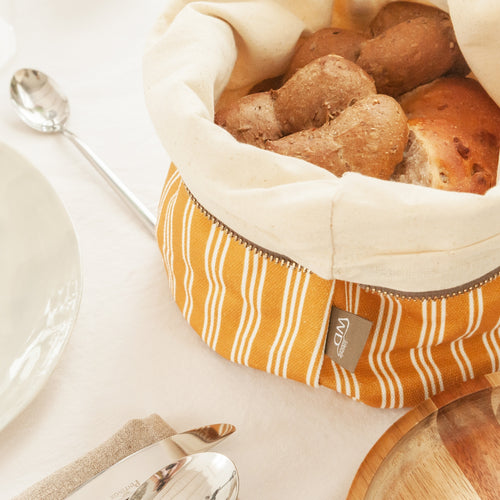 Sac À Pain Chauffant - Rayé Ocre