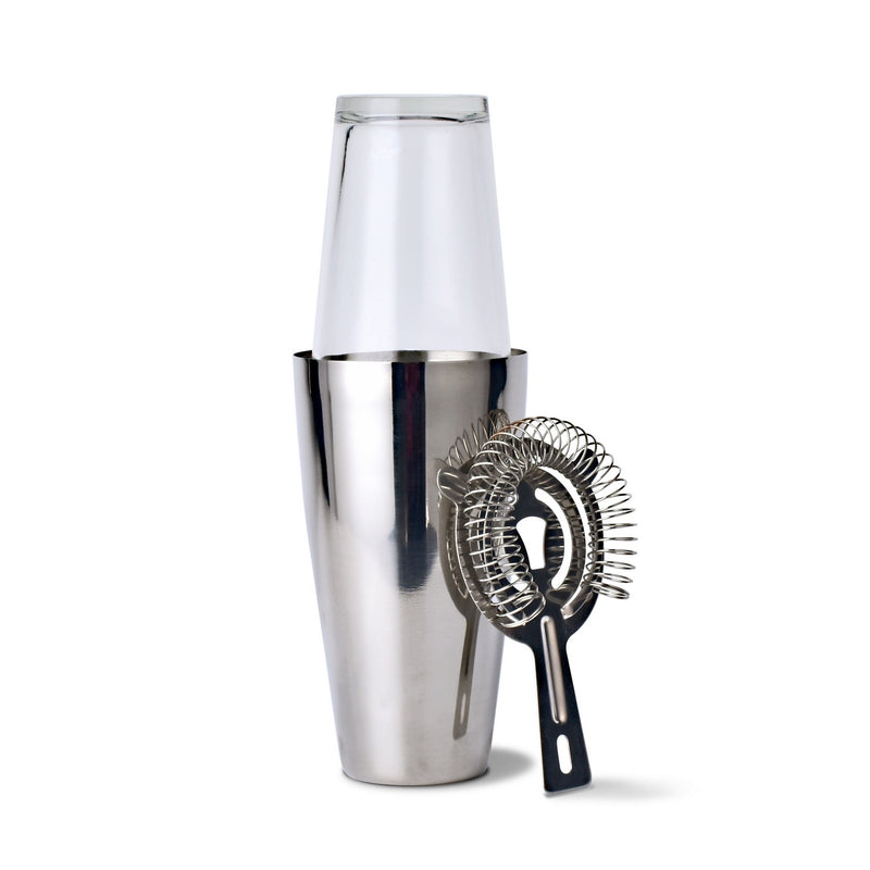 Boston Shaker with Stainless Steel and Glass Strainer