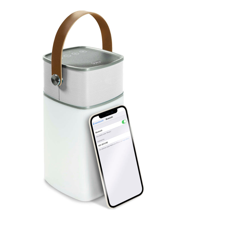 Milano - Enceinte Bluetooth Avec Lumière LED - Argent